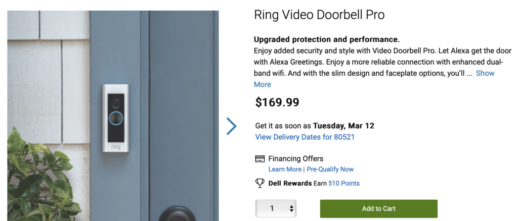 Screenshot of Ring Video Doorbell Pro